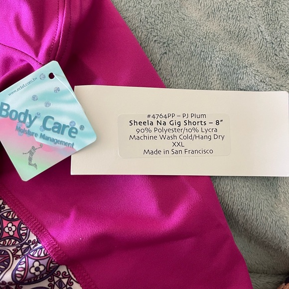 NWT, Sheila Moon padded bike shorts in pink (plum).  Sheila Na Gig Shorts, 8 in - Picture 4 of 7